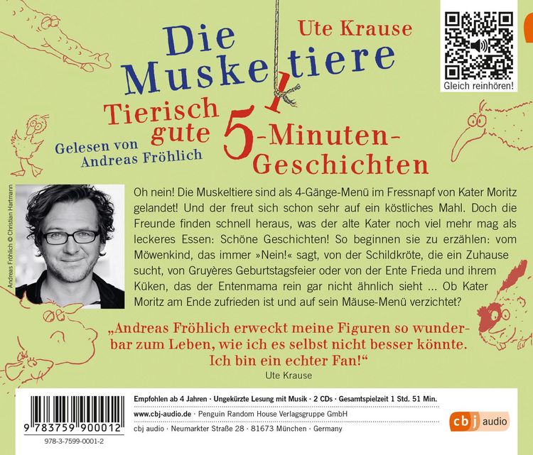 Produktbild: Die Muskeltiere &ndash; Tierisch gute 5-Minuten-Geschichten