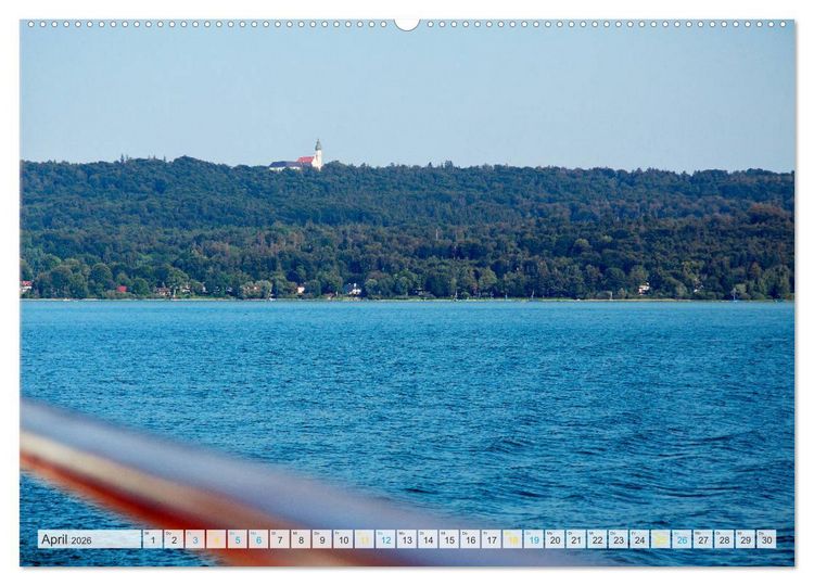 Produktbild: Vom Schiff aus gesehen - Mit dem Dampfer auf dem Ammersee (hochwertiger Premium Wandkalender 2026 DIN A2 quer), Kunstdruck in Hochglanz