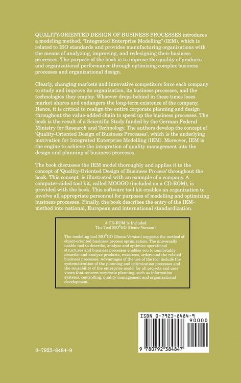 Produktbild: Quality-Oriented Design of Business Processes