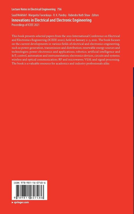 Produktbild: Innovations in Electrical and Electronic Engineering