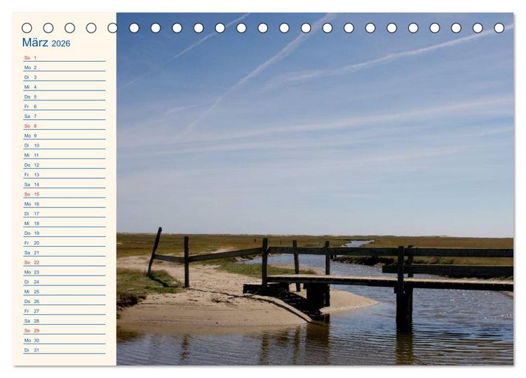 Produktbild: Urlaub auf Borkum (Tischkalender 2026 DIN A5 quer), CALVENDO Monatskalender