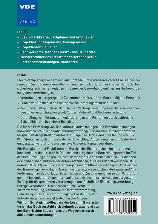 Produktbild: Regelungen im Bauordnungsrecht f&uuml;r die Elektrotechnik