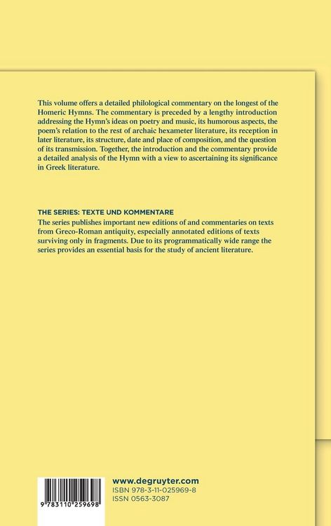 Produktbild: The "Homeric Hymn to Hermes"