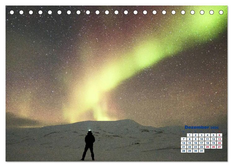 Produktbild: Faszinierende Lichterscheinungen am Himmel - Polarlichter (Tischkalender 2026 DIN A5 quer), CALVENDO Monatskalender