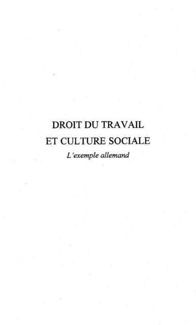 Produktbild: Droit du travail et culture sociale : l'