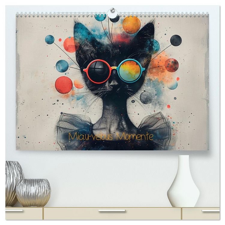 Produktbild: Miau-velous Momente (hochwertiger Premium Wandkalender 2026 DIN A2 quer), Kunstdruck in Hochglanz
