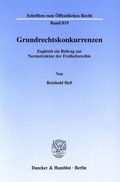 Produktbild: Grundrechtskonkurrenzen.