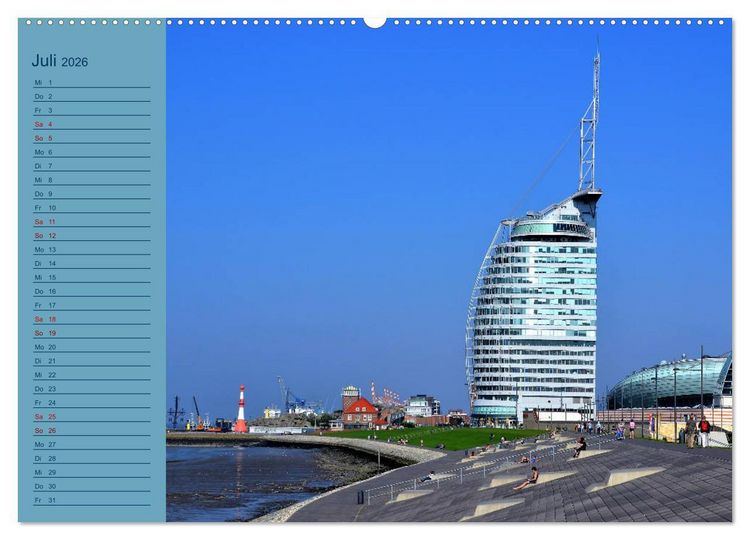 Produktbild: BREMERHAVEN - 2026 (Wandkalender 2026 DIN A2 quer), CALVENDO Monatskalender