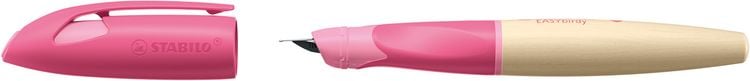 Produktbild: STABILO Schulf&uuml;ller ergonomisch f&uuml;r Rechtsh&auml;nder mit Anf&auml;nger-Feder A -   EASYbirdy Timber in pink- inkl. Patrone