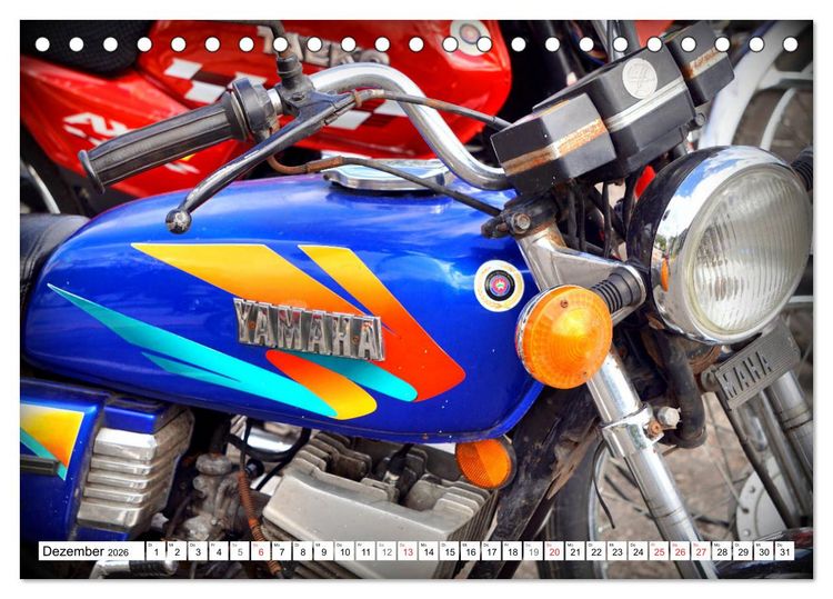 Produktbild: Zweirad Nostalgie - YAMAHA in Kuba (Tischkalender 2026 DIN A5 quer), CALVENDO Monatskalender