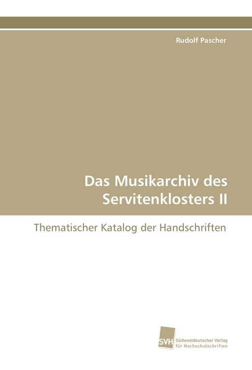 Produktbild: Das Musikarchiv des Servitenklosters II