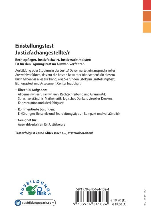 Produktbild: Einstellungstest Justizfachangestellter
