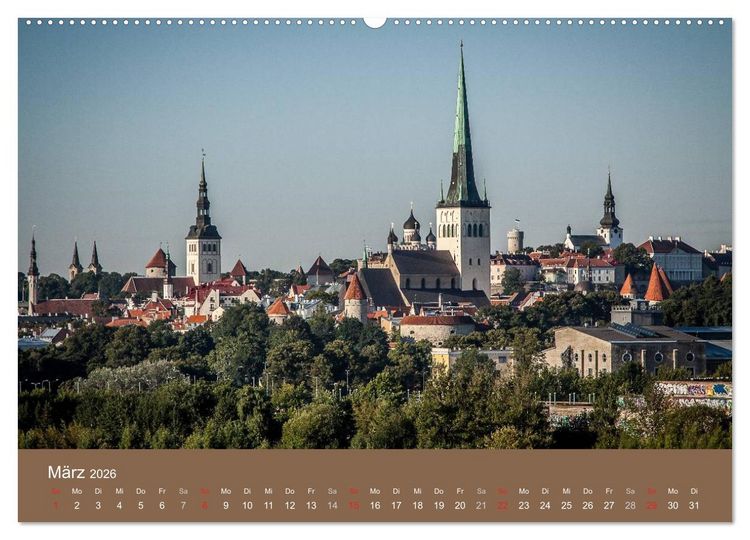Produktbild: Tallinn - Streifzug durch die Altstadt (hochwertiger Premium Wandkalender 2026 DIN A2 quer), Kunstdruck in Hochglanz