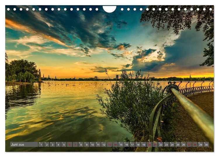 Produktbild: Hamburg City Vibes (Wandkalender 2026 DIN A4 quer), CALVENDO Monatskalender