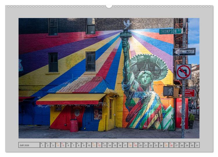 Produktbild: Street Art New York &ndash; Ikonen der Wandkunst (hochwertiger Premium Wandkalender 2026 DIN A2 quer), Kunstdruck in Hochglanz