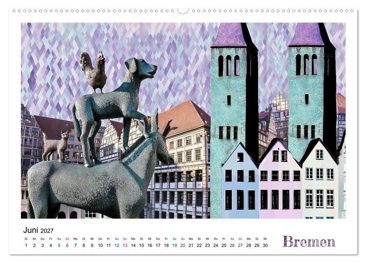 Produktbild: Stadtvisionen (Wandkalender 2027 DIN A2 quer), CALVENDO Monatskalender