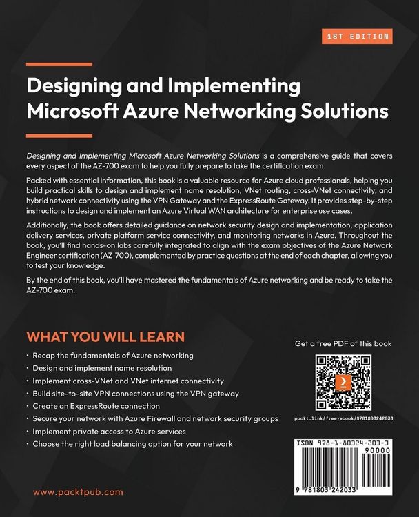 Produktbild: Designing and Implementing Microsoft Azure Networking Solutions