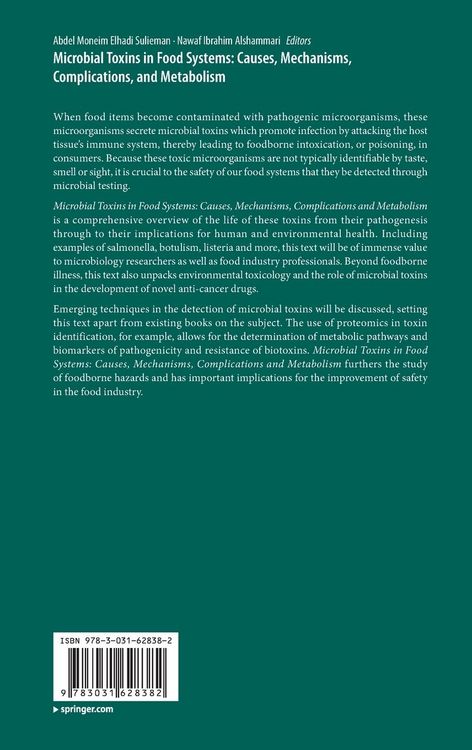 Produktbild: Microbial Toxins in Food Systems: Causes, Mechanisms, Complications, and Metabolism