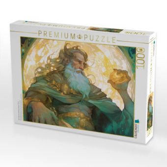 Produktbild: CALVENDO Puzzle Ein keltischer Gott auf seinem Thron | 1000 Teile Lege-Gr&ouml;&szlig;e 64x48cm Foto-Puzzle f&uuml;r gl&uuml;ckliche Stunden