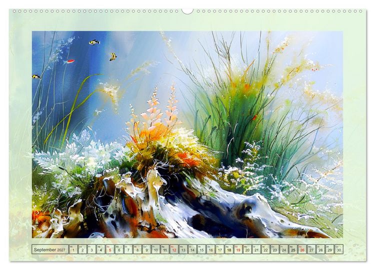 Produktbild: Aquascaping. Malerische Aquariumlandschaften (hochwertiger Premium Wandkalender 2027 DIN A2 quer), Kunstdruck in Hochglanz