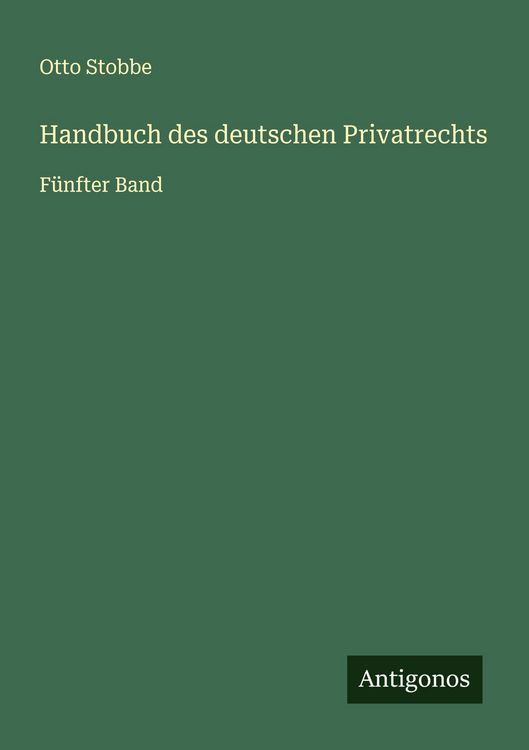 Produktbild: Handbuch des deutschen Privatrechts