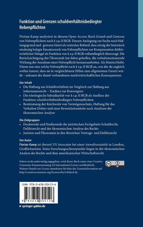Produktbild: Funktion und Grenzen schuldverh&auml;ltnisbedingter Nebenpflichten