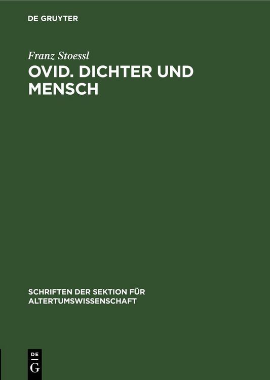 Produktbild: Ovid. Dichter und Mensch