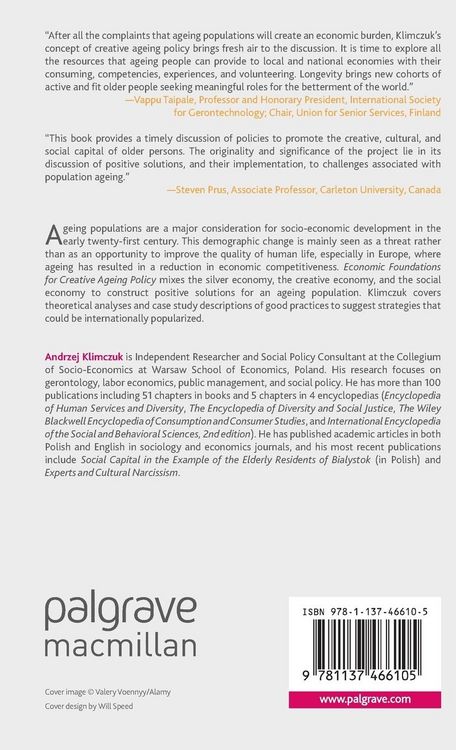 Produktbild: Economic Foundations for Creative Ageing Policy