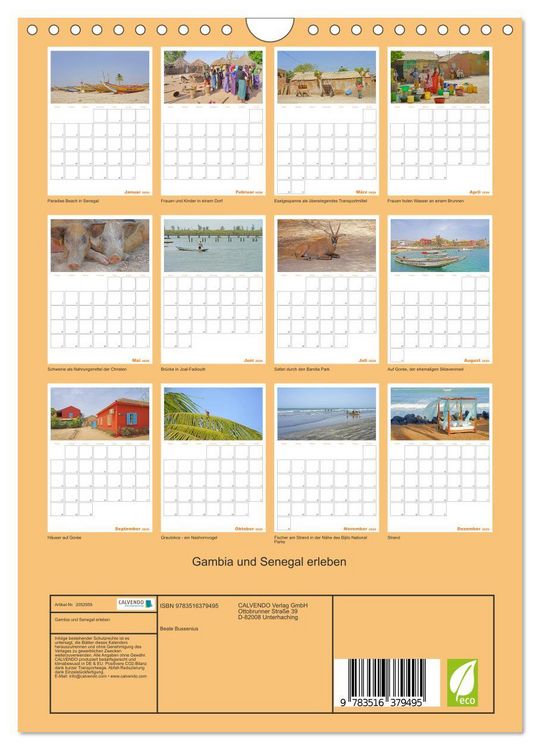 Produktbild: Gambia und Senegal erleben (Wandkalender 2026 DIN A4 hoch), CALVENDO Monatskalender