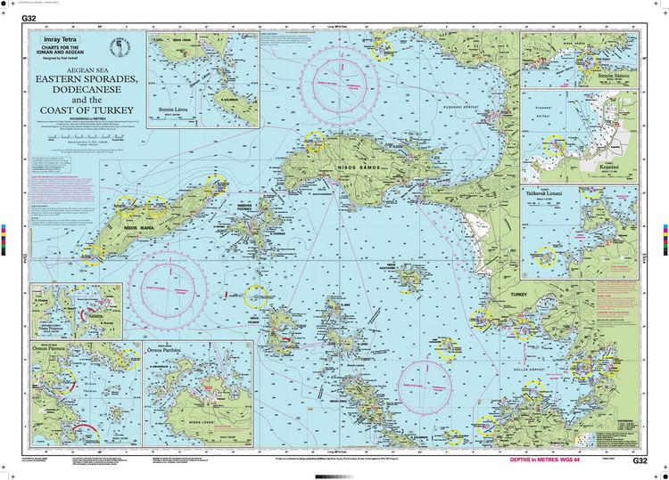 Produktbild: G32 Eastern Sporades, Dodecanese & the Coast of Turkey, Imray Chart