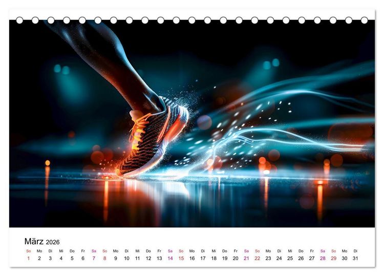 Produktbild: Sport Art (Tischkalender 2026 DIN A5 quer), CALVENDO Monatskalender