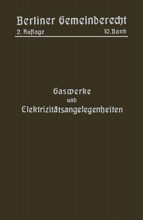 Produktbild: Gaswerke und Elektrizit&auml;tsangelegenheiten