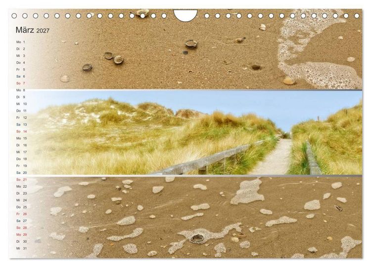 Produktbild: K&uuml;stenstreifen an der Nordsee (Wandkalender 2027 DIN A4 quer), CALVENDO Monatskalender