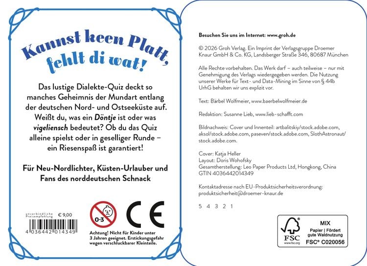 Produktbild: Moin! Das K&uuml;sten-Dialekte-Quiz