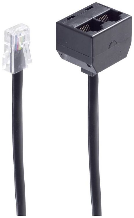 Produktbild: Shiverpeaks ISDN Adapter [1x RJ45-Stecker 8p8c - 2x RJ45-Buchse 8p8c] 0.1m Schwarz