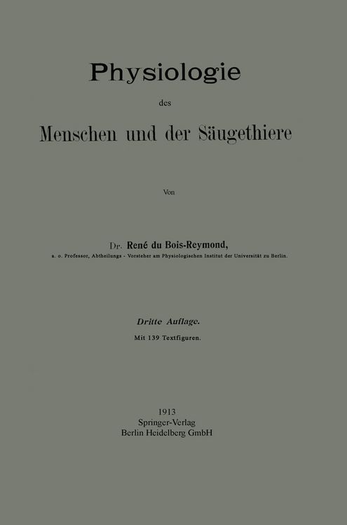 Produktbild: Physiologie des Menschen und der S&auml;ugethiere