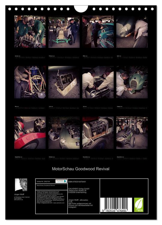 Produktbild: MotorSchau Goodwood Revival (Wandkalender 2026 DIN A4 hoch), CALVENDO Monatskalender