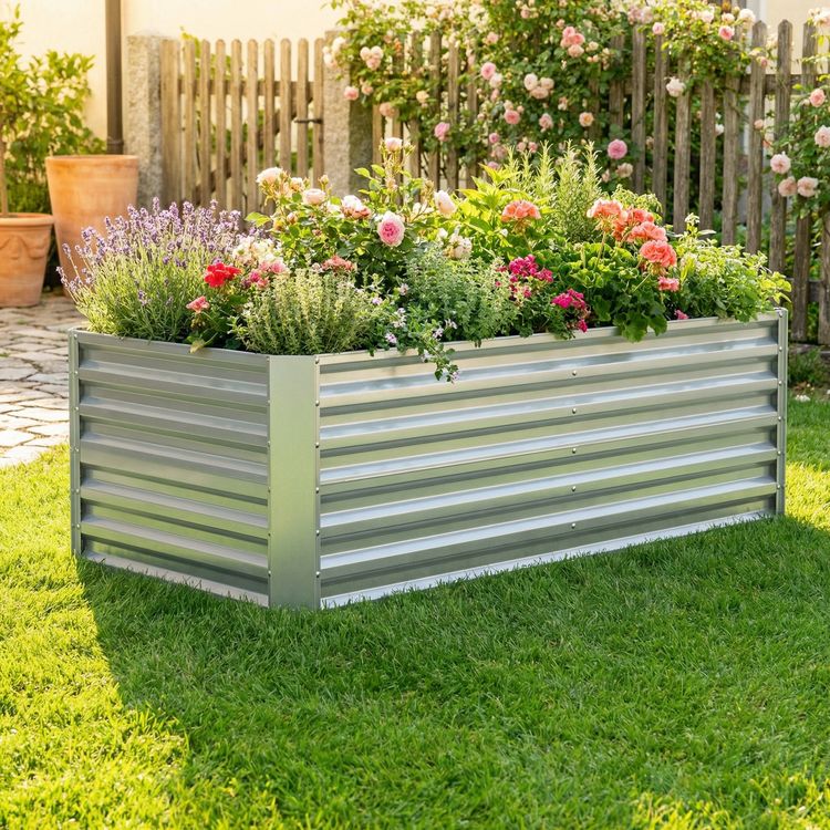 Produktbild: Metall Pflanzbeet Hochbeet Gartenbeet 180x90 Galdo