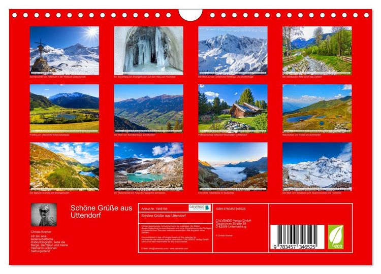 Produktbild: Sch&ouml;ne Gr&uuml;&szlig;e aus Uttendorf (Wandkalender 2026 DIN A4 quer), CALVENDO Monatskalender