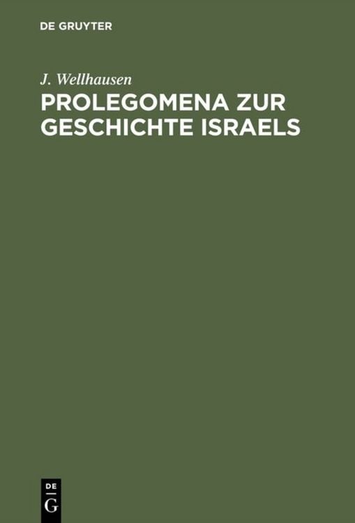Produktbild: Prolegomena zur Geschichte Israels