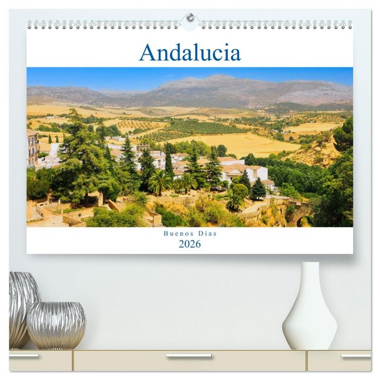 Produktbild: Andaluc&iacute;a - Buenos D&iacute;as (hochwertiger Premium Wandkalender 2026 DIN A2 quer), Kunstdruck in Hochglanz