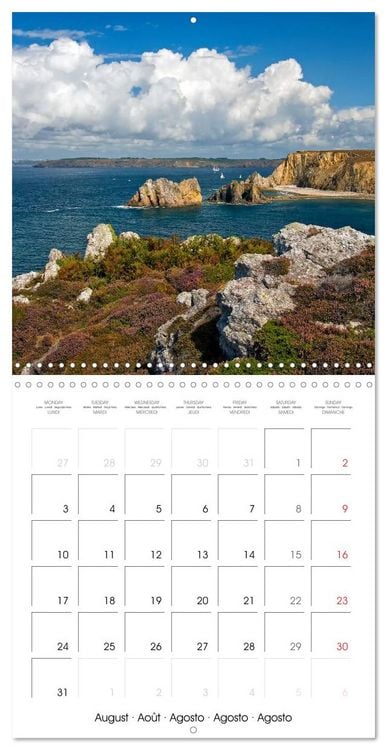 Produktbild: La Bretagne la presqu&rsquo;&icirc;le de Crozon (Calendrier mural carr&eacute; 2026 30x30 cm) Calendrier double avec une page pour vos prises de notes