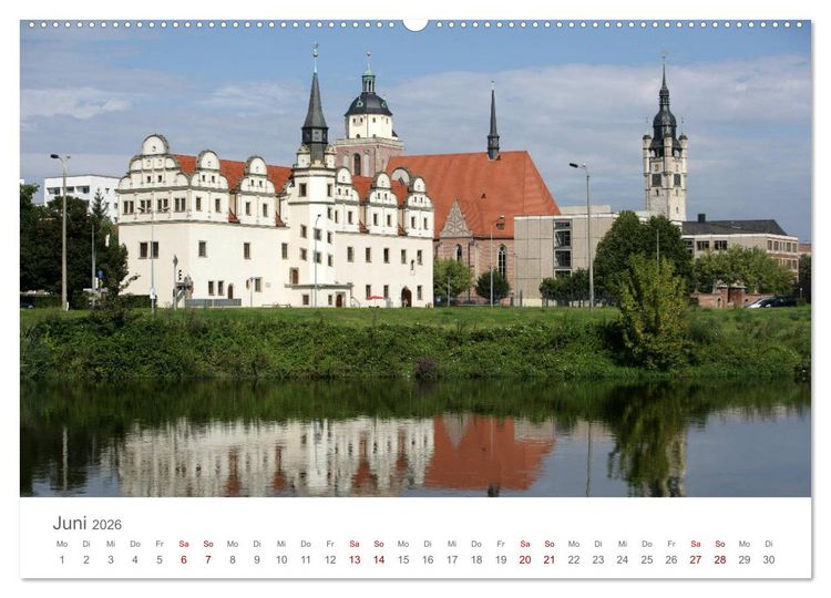 Produktbild: Dessau Design und ein sch&ouml;ner Park (hochwertiger Premium Wandkalender 2026 DIN A2 quer), Kunstdruck in Hochglanz