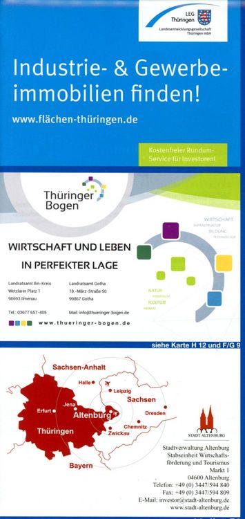 Produktbild: Wirtschafts- und Verwaltungskarte Th&uuml;ringen