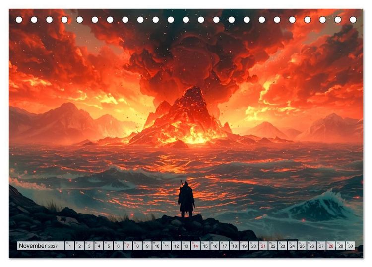 Produktbild: Ragnar&ouml;k &ndash; Die letzte Schlacht der G&ouml;tter (Tischkalender 2027 DIN A5 quer), CALVENDO Monatskalender