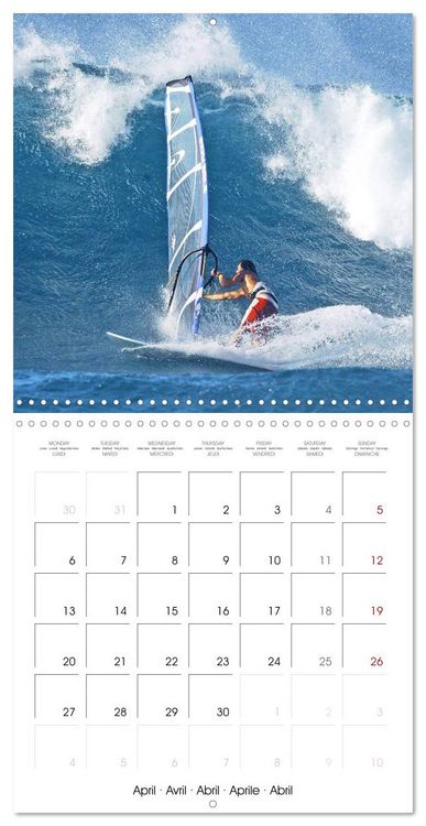 Produktbild: Fun sports edition: Windsurfing - water, waves and air (Wall Calendar 2026 12 &times; 12 Inch) CALVENDO 12 Month Wall Calendar