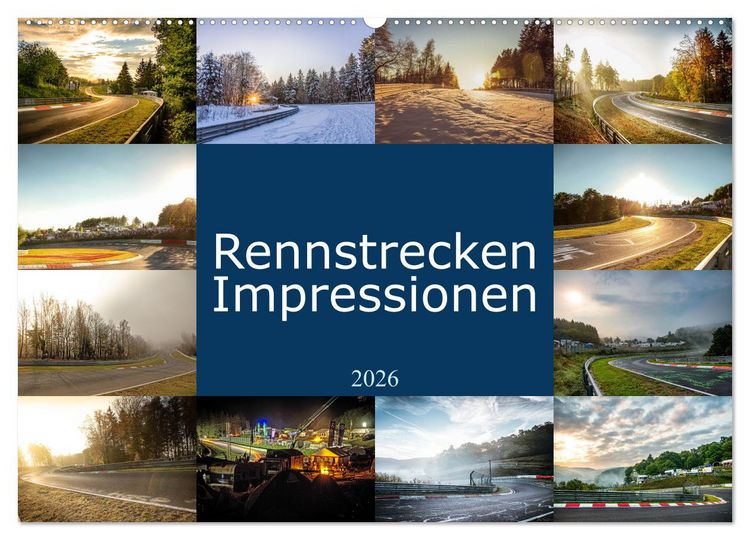 Produktbild: Rennstrecken Impressionen (Wandkalender 2026 DIN A2 quer), CALVENDO Monatskalender