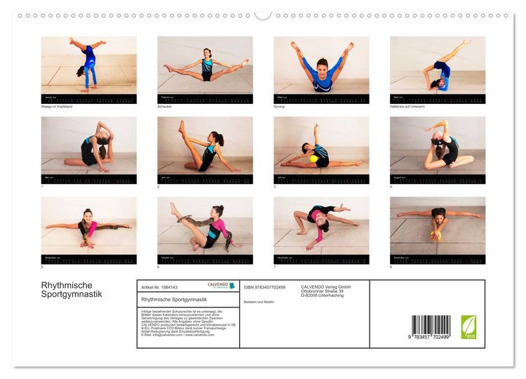 Produktbild: Rhythmische Sportgymnastik (hochwertiger Premium Wandkalender 2026 DIN A2 quer), Kunstdruck in Hochglanz