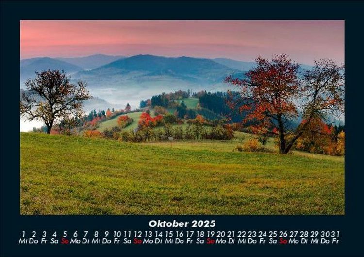 Produktbild: Landschaftskalender 2025 Fotokalender DIN A5