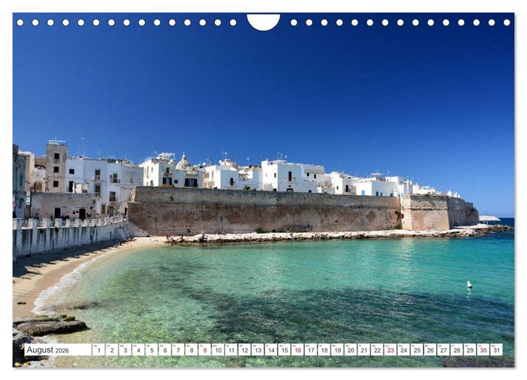 Produktbild: Apulien - Eine Reise zu Italiens Stiefelabsatz (Wandkalender 2026 DIN A4 quer), CALVENDO Monatskalender